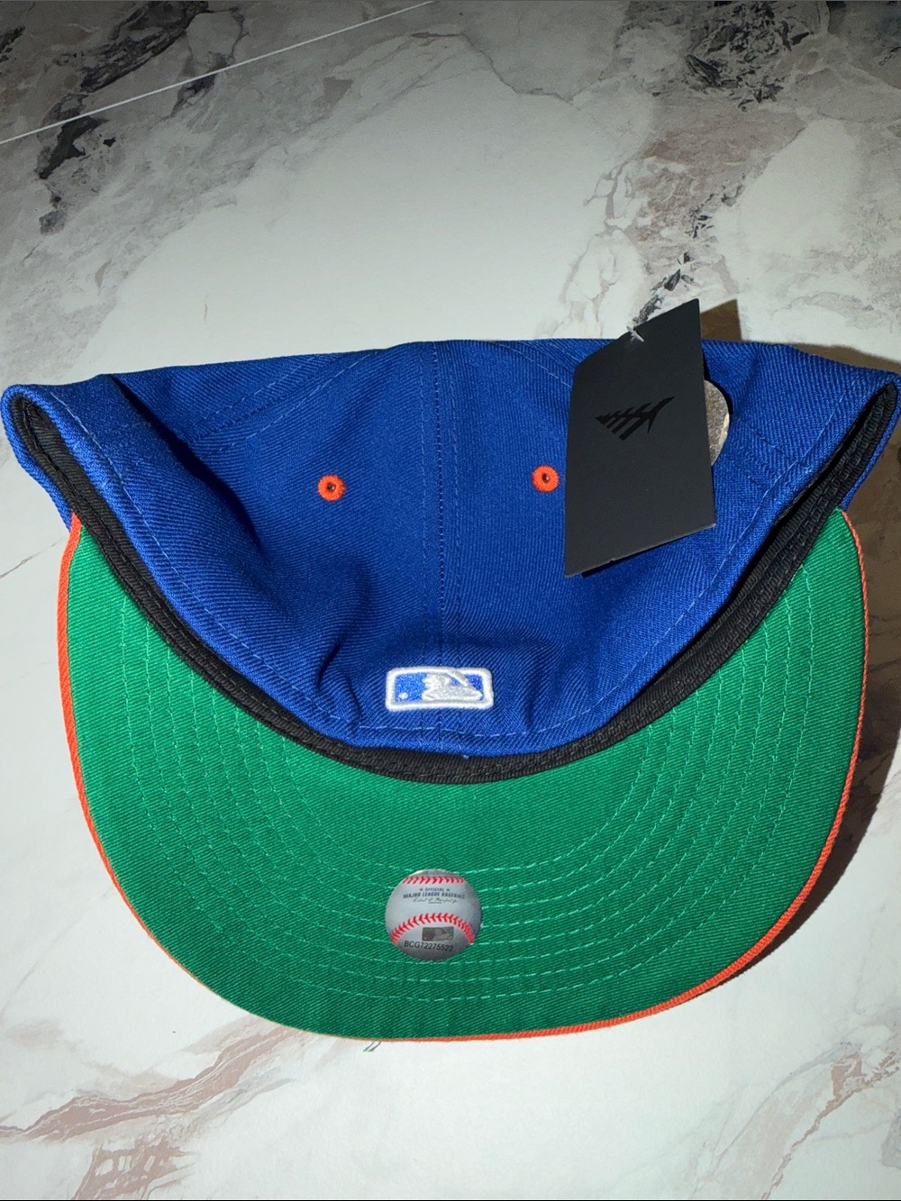 New Era New York Mets Royal Blue and Bright Orange Fitted Hat - Picture 3 of 4